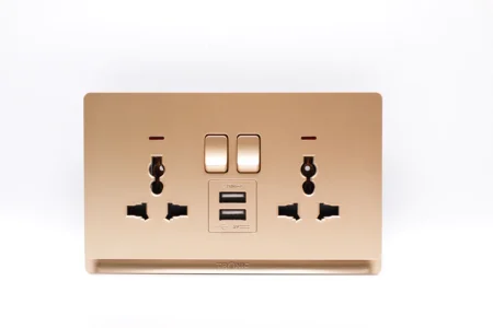 Universal Twin Socket With USB